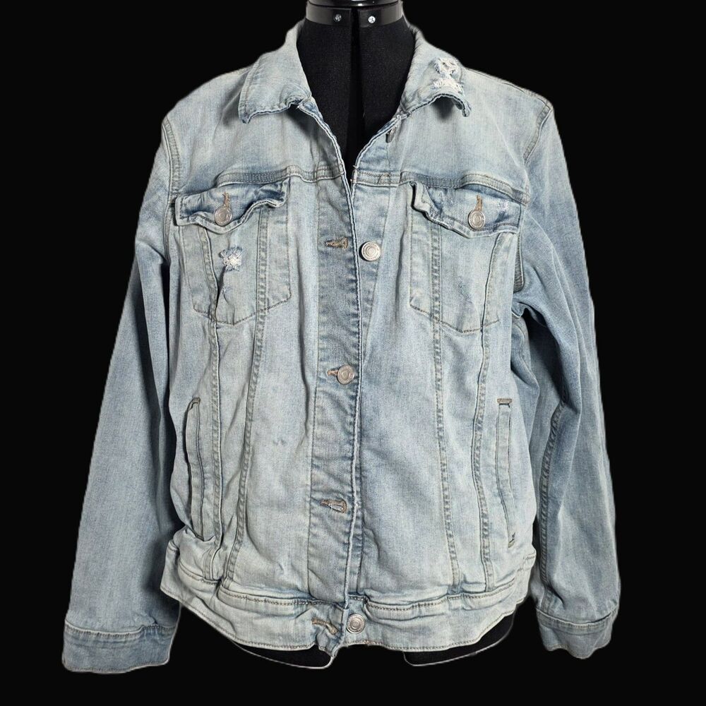 Lauren Conrad Denim Jacket Women’s XXL Blue Stretch Jean Jacket